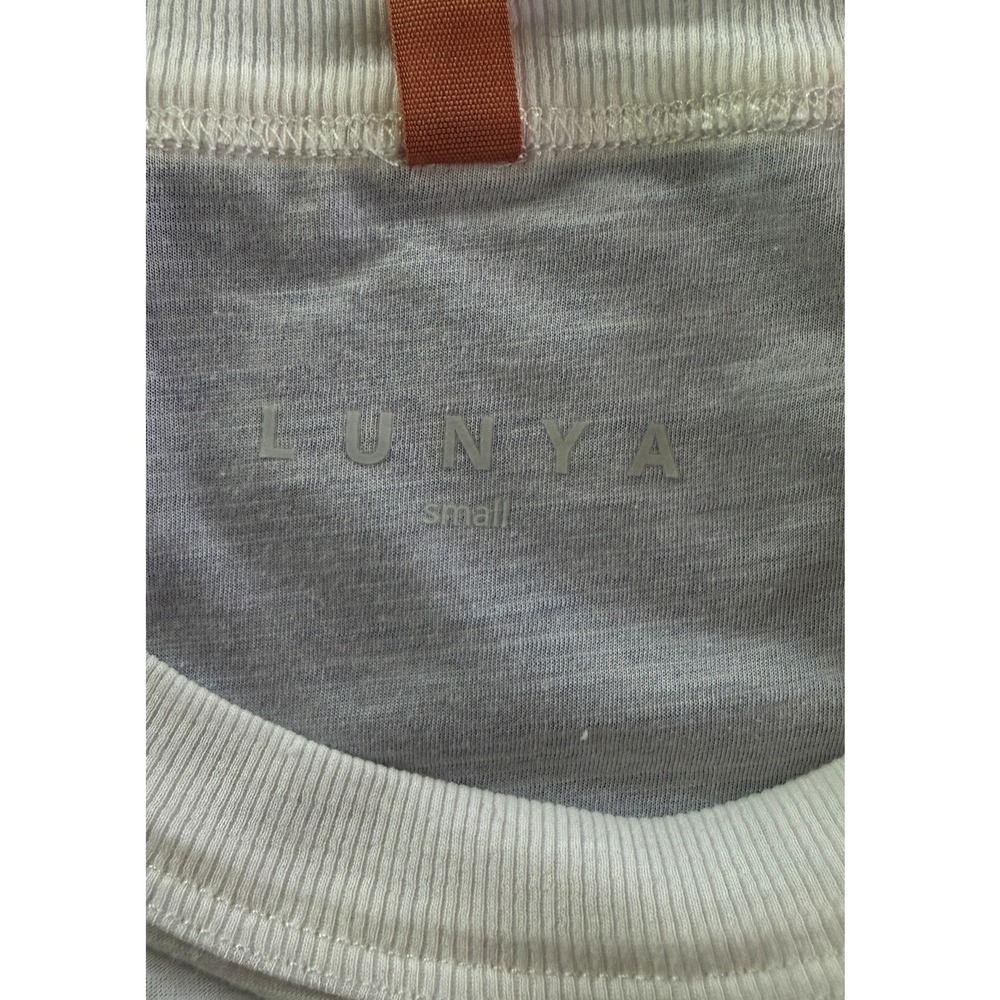 Lunya Women's Cool Cotton Every Body Pocket Tee T-Shirt White Sz S - Picture 7 of 8